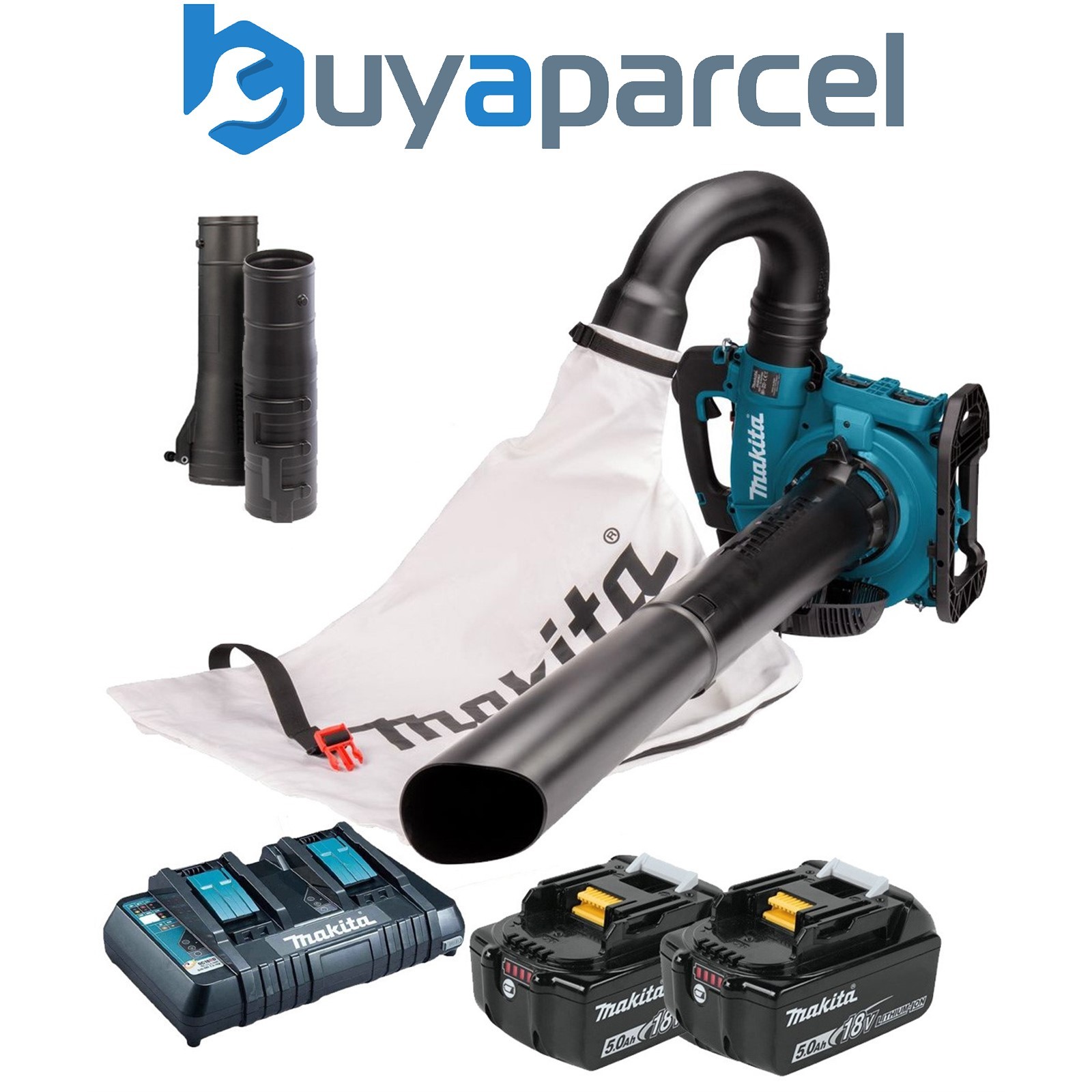 Makita DUB363ZV Twin LXT 18v / 36v Brushless Leaf Blower Mulcher Vacuum 2x 5.0ah