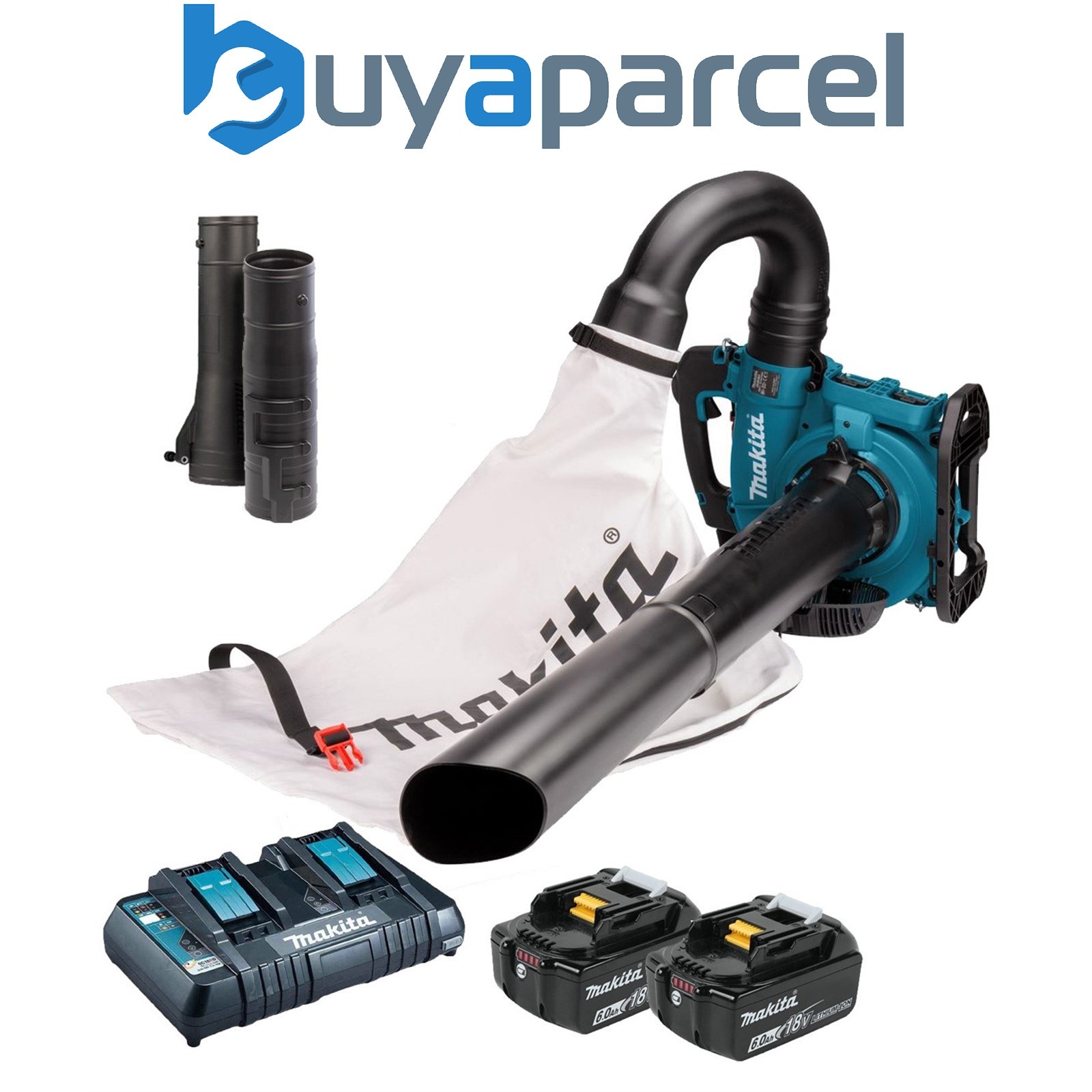 Makita DUB363 Twin LXT 18v / 36v Brushless Leaf Blower Mulcher Vacuum 2 x 6.0