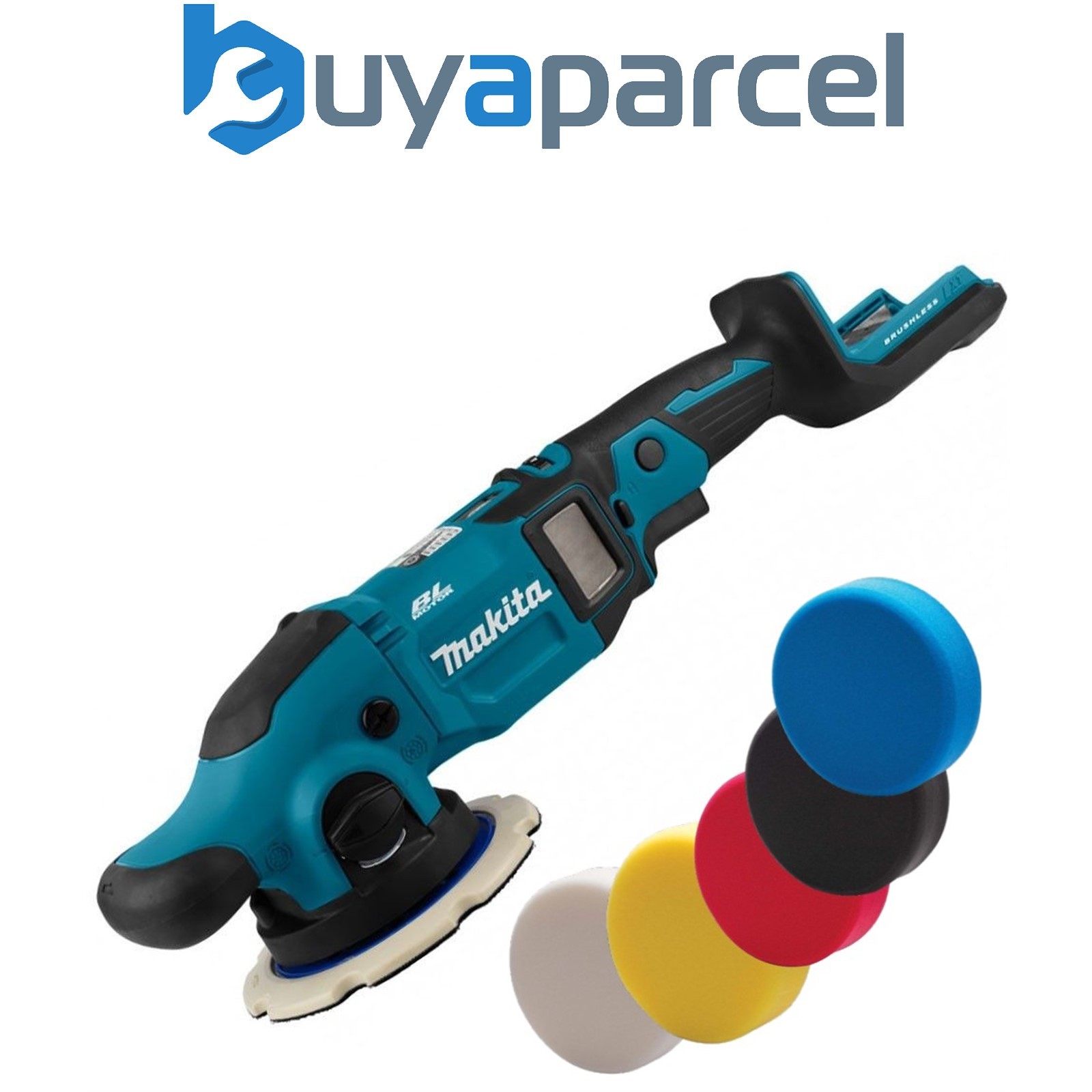 Makita DPO600Z 18v LXT Cordless Brushless Orbital Polisher 150mm + 5 Polish Pads