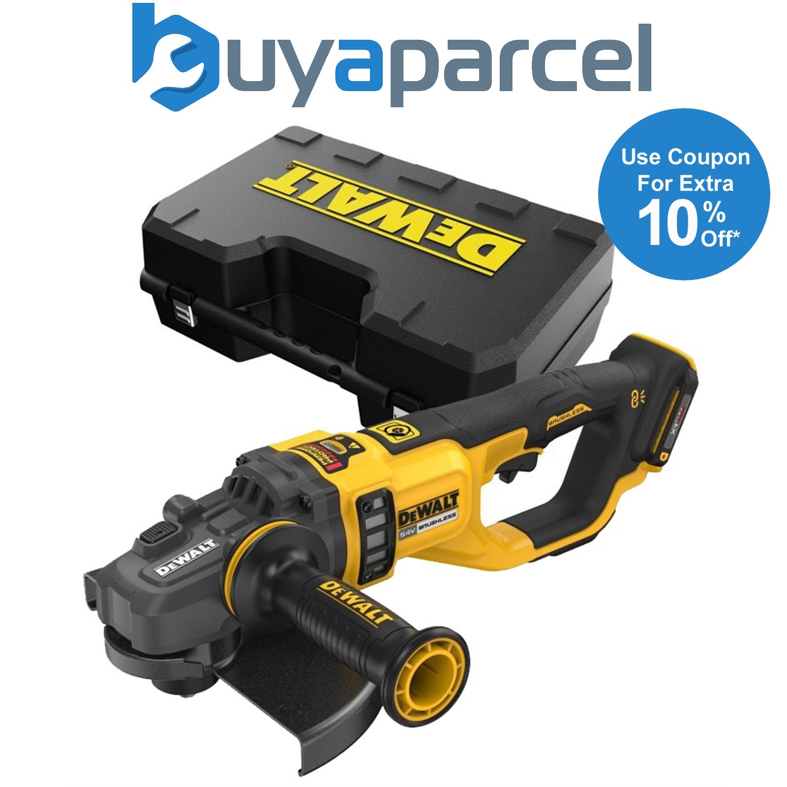 Dewalt DCG460NK-XJ 54v XR Flexvolt Cordless 230mm Angle Grinder 9" + Case + Bare