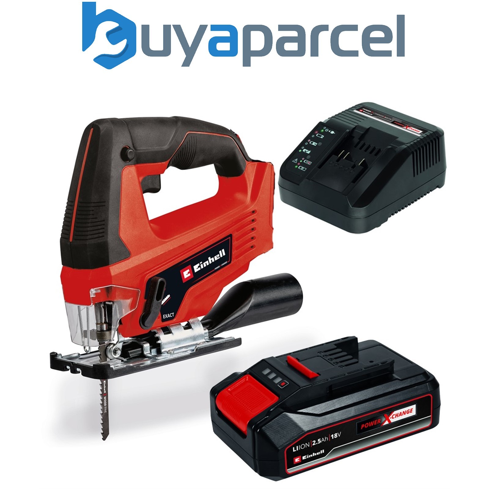 Einhell Power X-Change Cordless Jig Saw TC-JS 18 Li +2.5ah Battery + Charger Kit