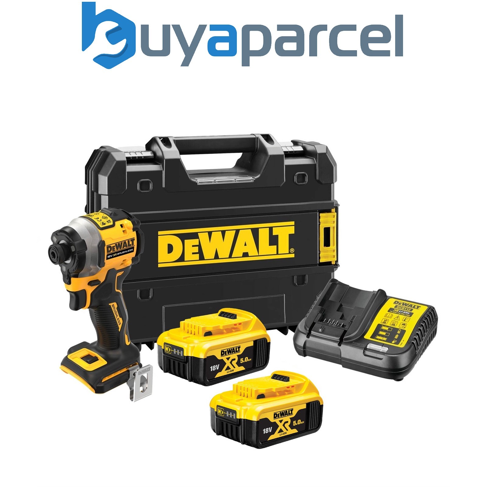 Dewalt DCF850P2T 18v XR Brushless Ultra Compact Impact Driver + 2x 5ah Batteries