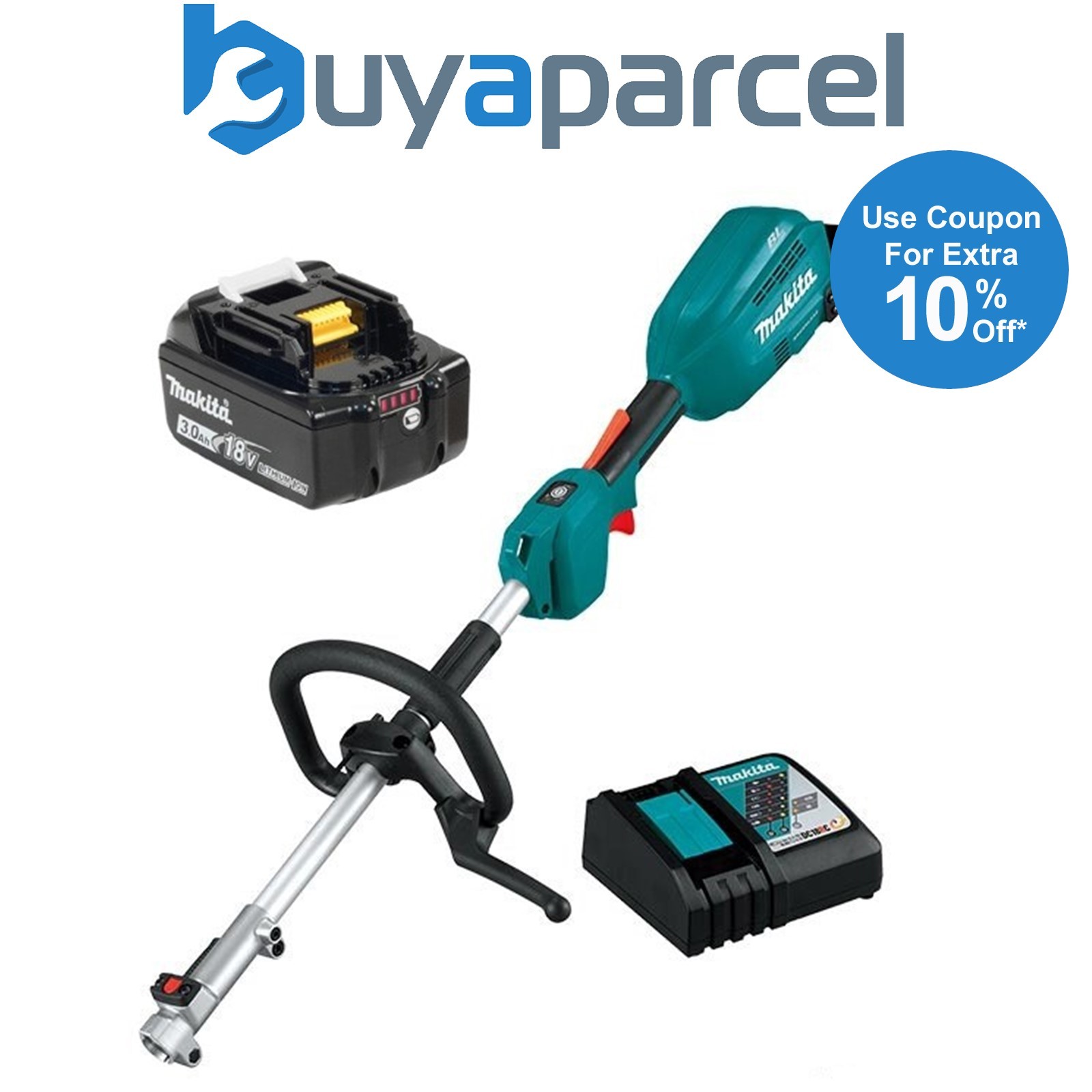 Makita DUX18 Brushless 18v LXT Cordless Split Shaft Multi Tool Motor - 1 x 3ah