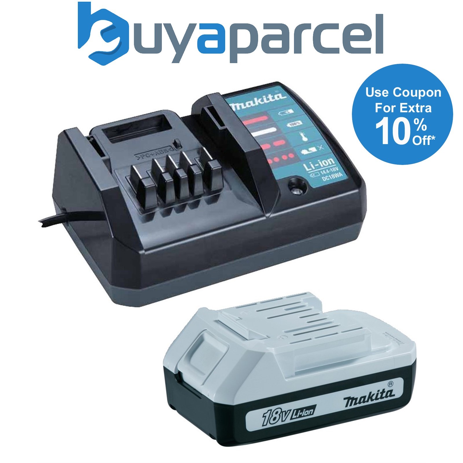 Makita BL1815G 18v G-Series 1.5ah Lithium Ion Battery + DC18WA Charger