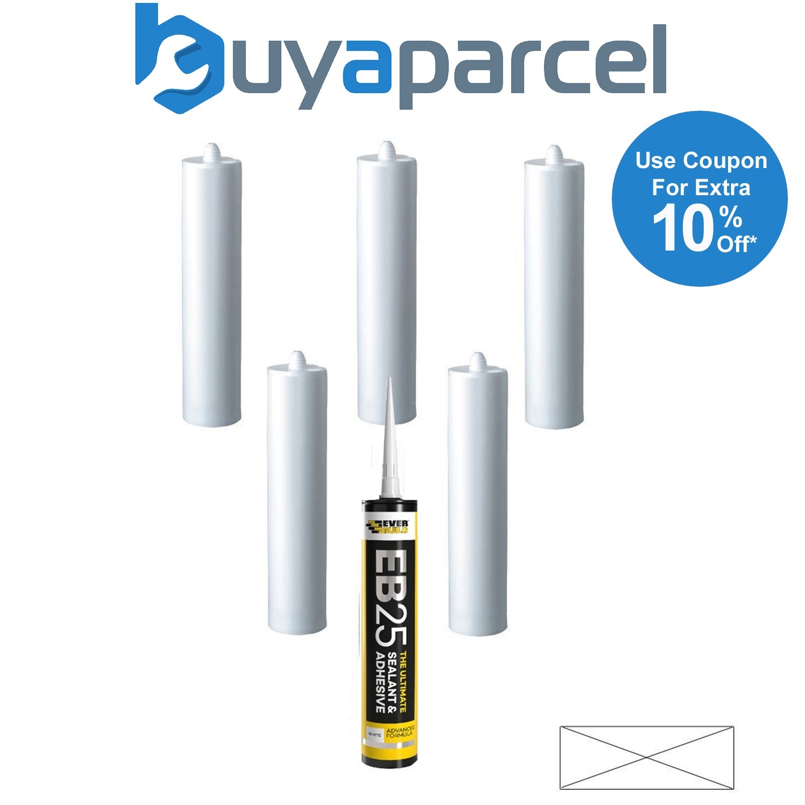 X6 Everbuild EB25 Ultimate Sealant Adhesive White Sanitary Mould Resistant 300ml