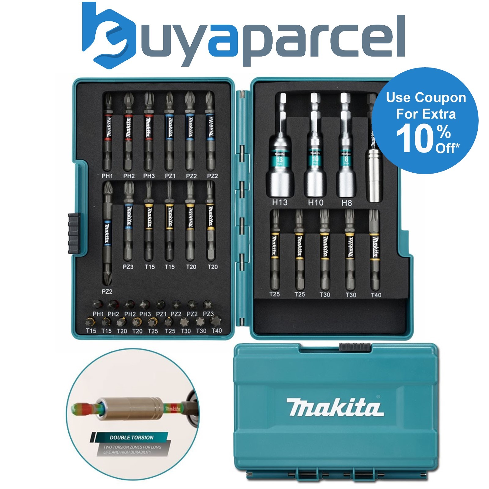 Makita E-26179 38 Piece Impact Premier Torsion Screw Bit Set Impact Driver C & E