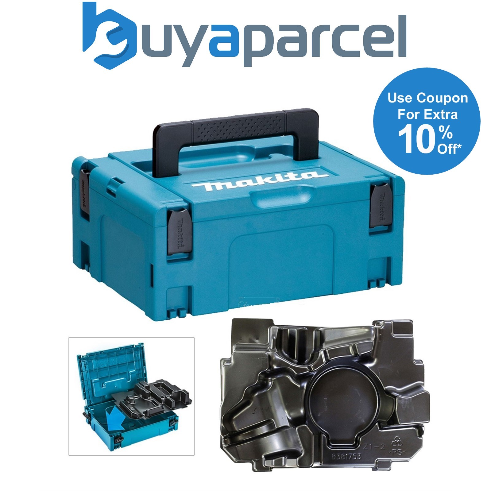 Makita 18v Angle Grinder Makpac Tool Case and Inlay for BGA452 DGA452 DGA456