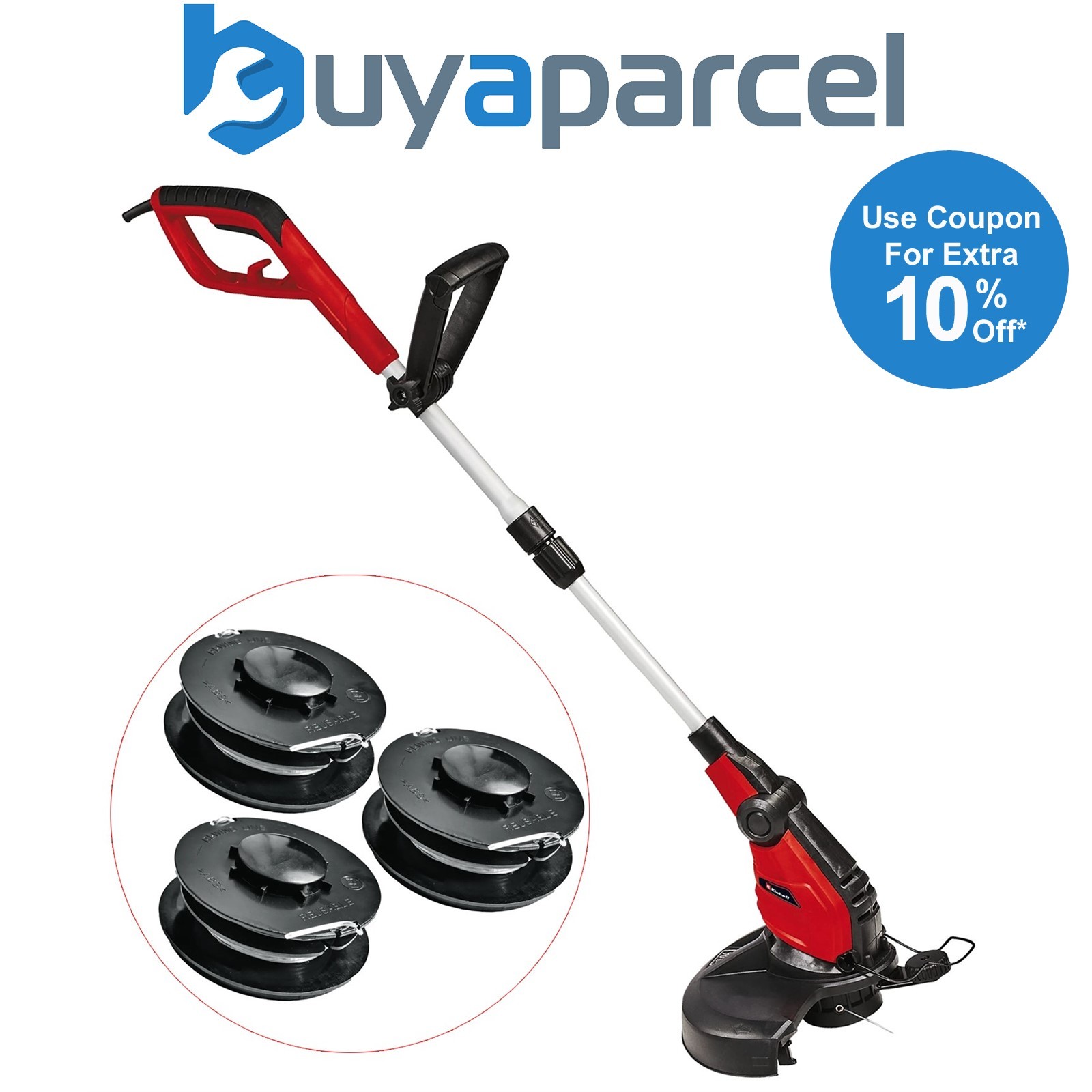 Einhell Corded Garden Strimmer 30cm GC-ET 4530 Grass Trimmer Set 450w + 3 Spools