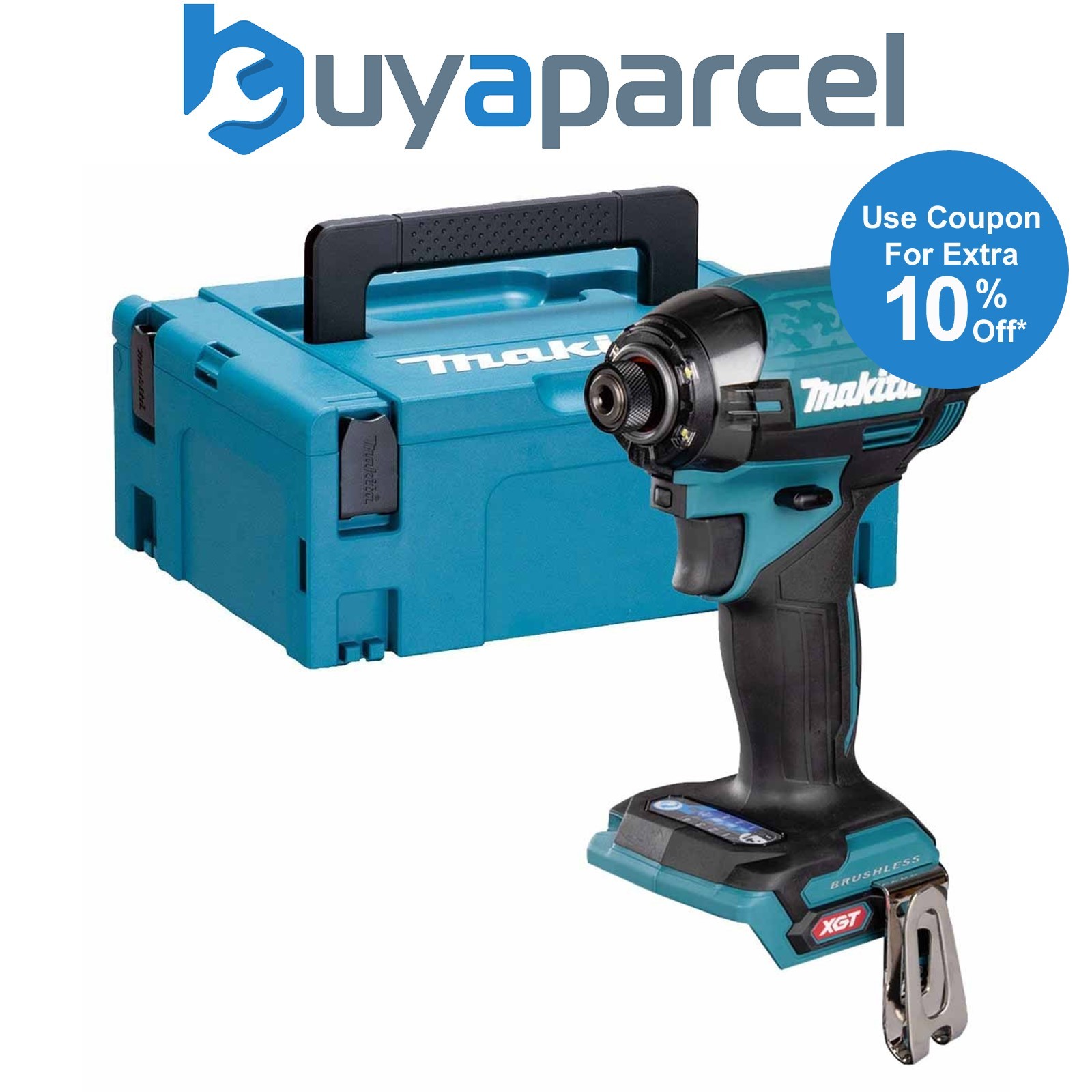 Makita TD002GZ04 40v Max XGT Brushless Impact Driver 220Nm Bare + Makpac Case