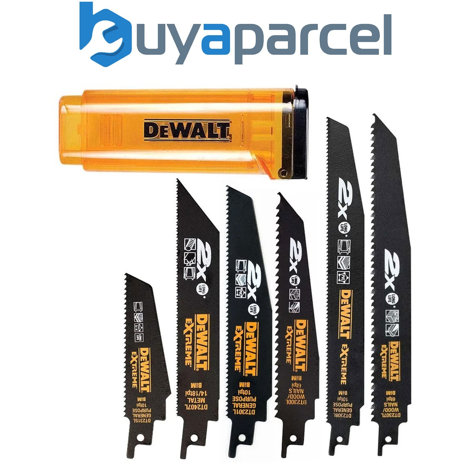 Dewalt Extreme DT2440L 2X Life Reciprocating Saw Blade Set 6 Piece Wood Metal