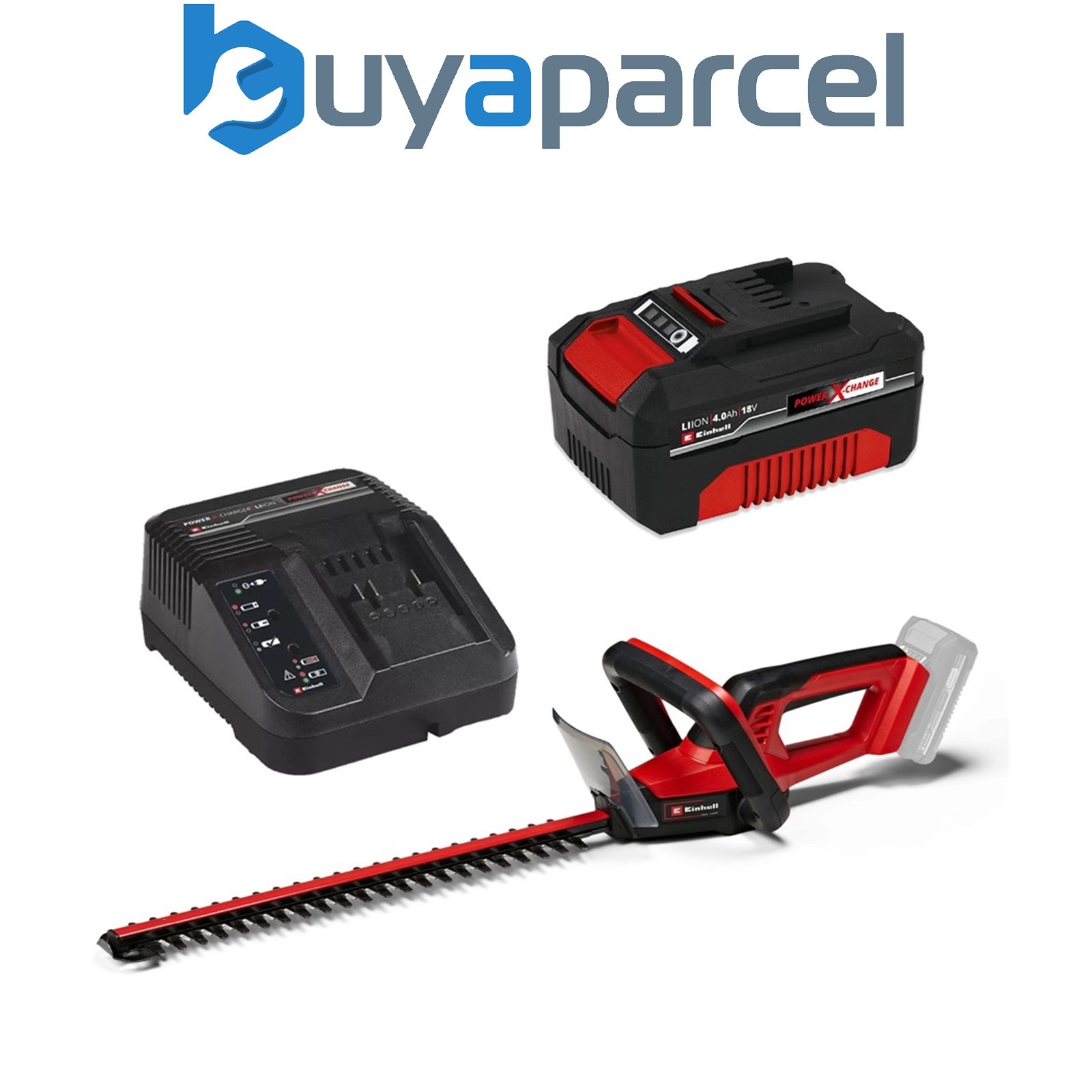Einhell 18V Cordless Hedge Trimmer Cutter 18/40 Li Solo 40cm & 4AH Charging Kit