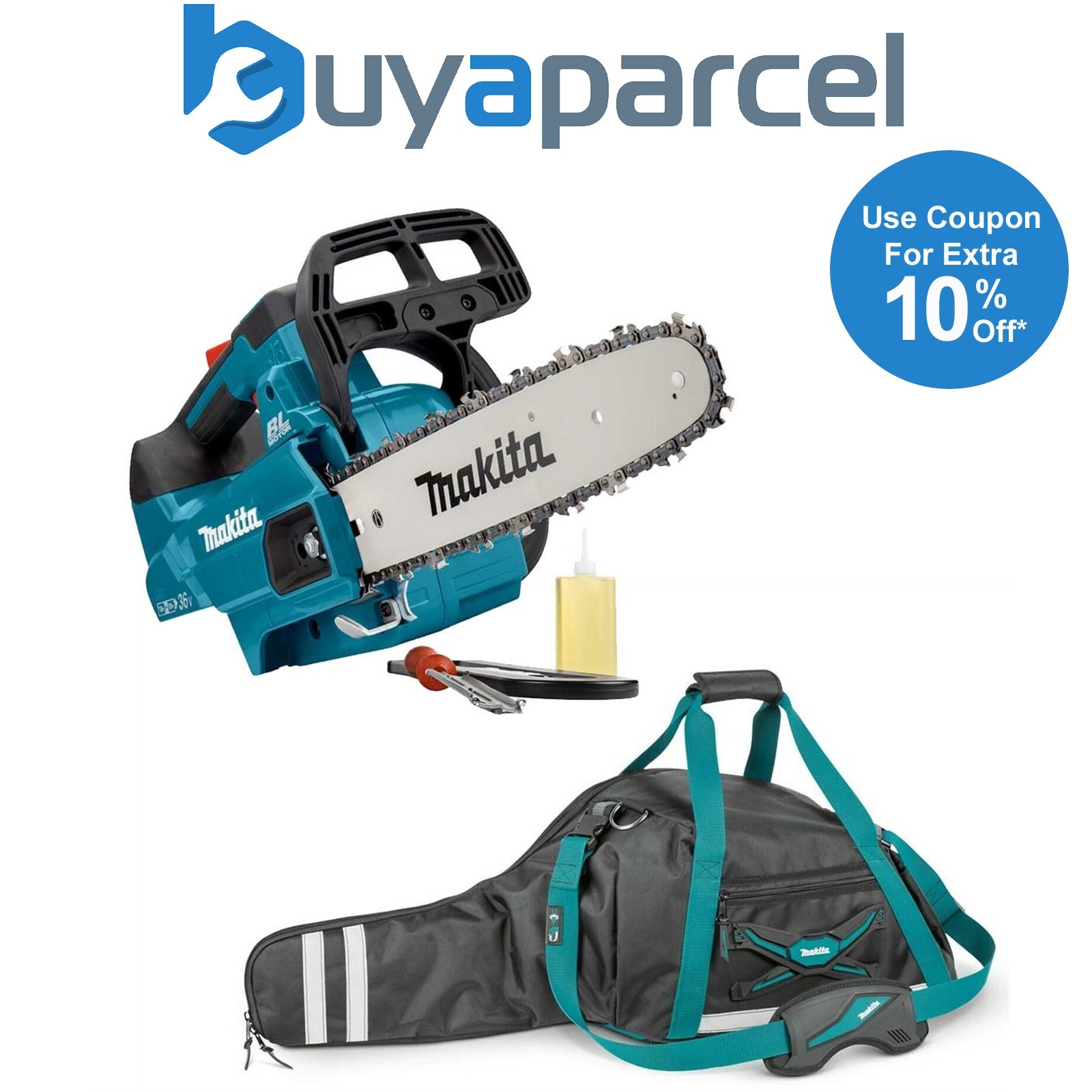 Makita DUC306Z Twin 18v / 36v LXT Cordless Lithium Chainsaw 300mm Bare & Bag