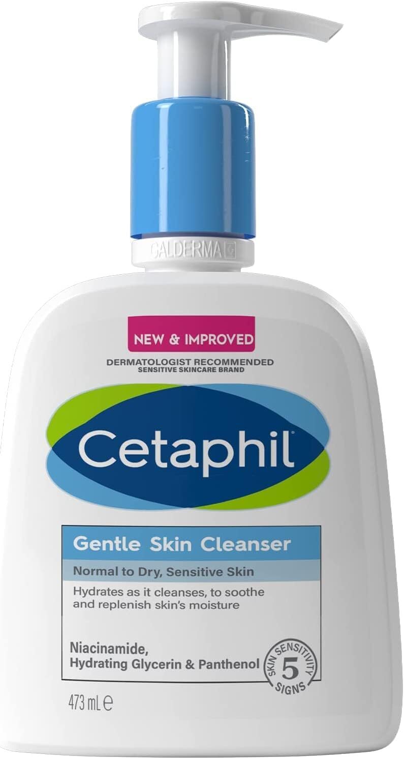 Cetaphil Gentle Skin Cleanser, Face & Body Wash, 473ml, For Normal To Dry Sensi