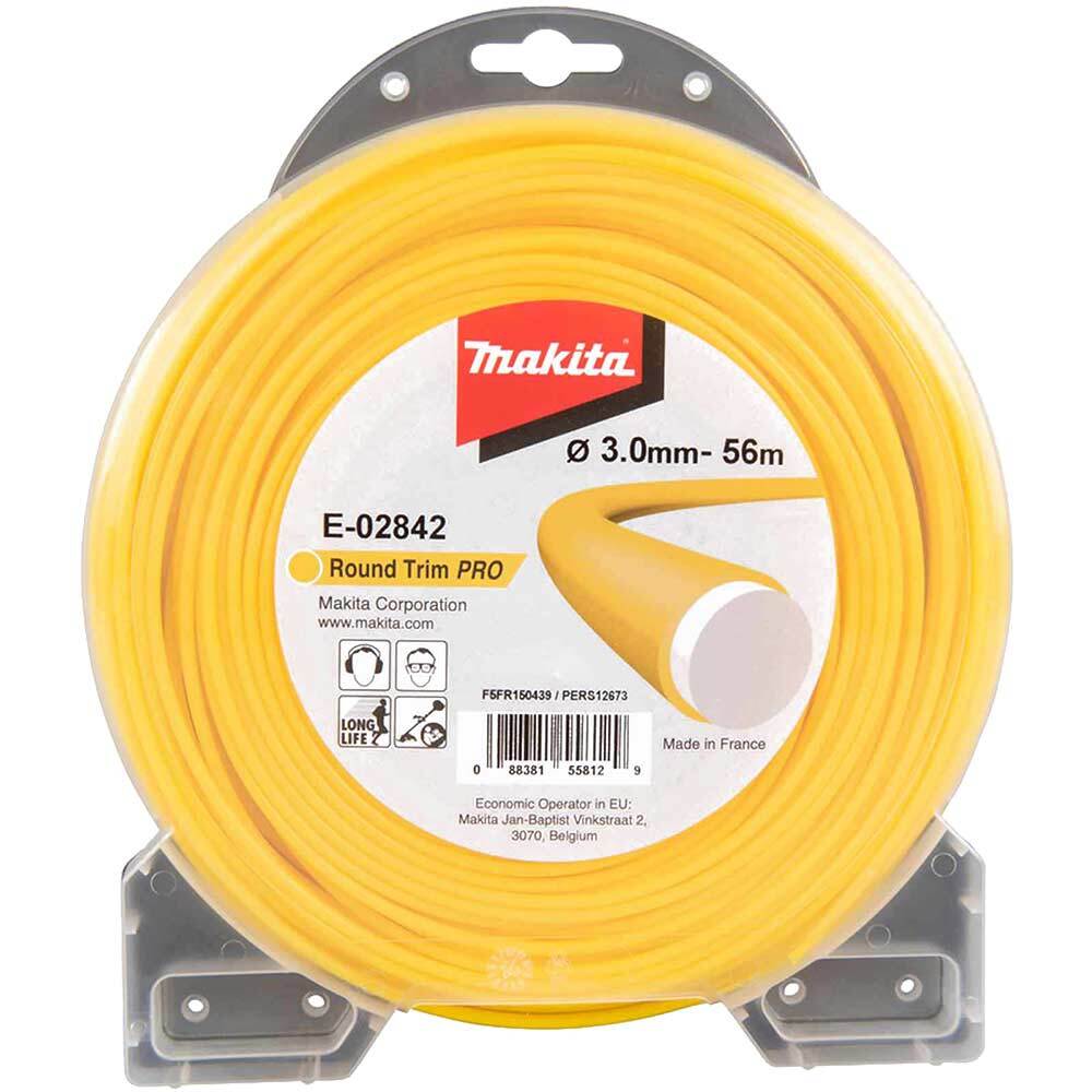 Makita Heavy Duty Trim Pro Yellow Grass Trimmer Line 3mm 56m