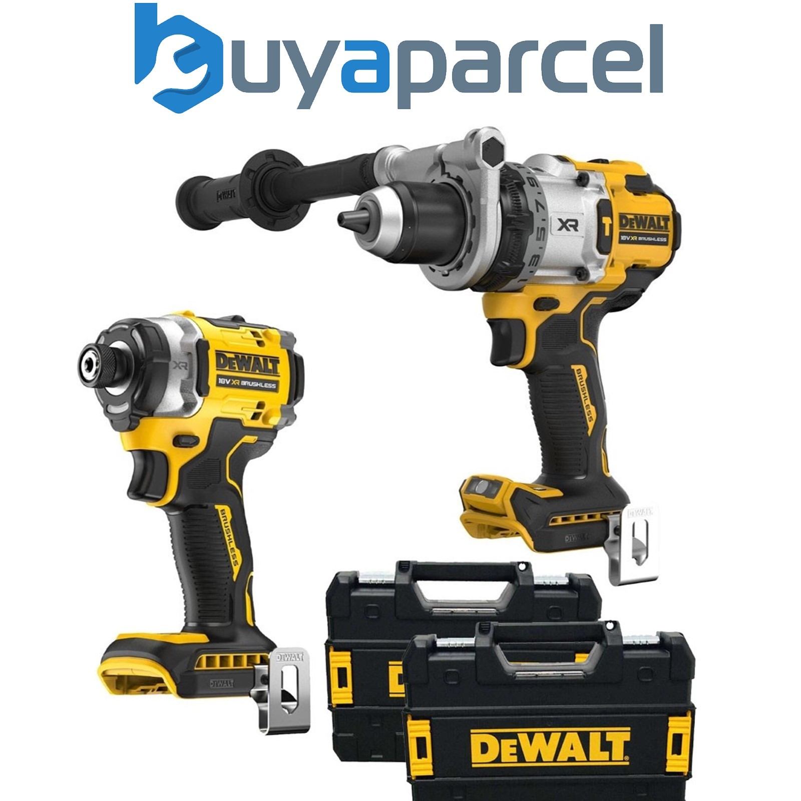 Dewalt DCK2200 18V XR Brushless Twin Kit DCD1007N Combi + DCF860N Impact Driver