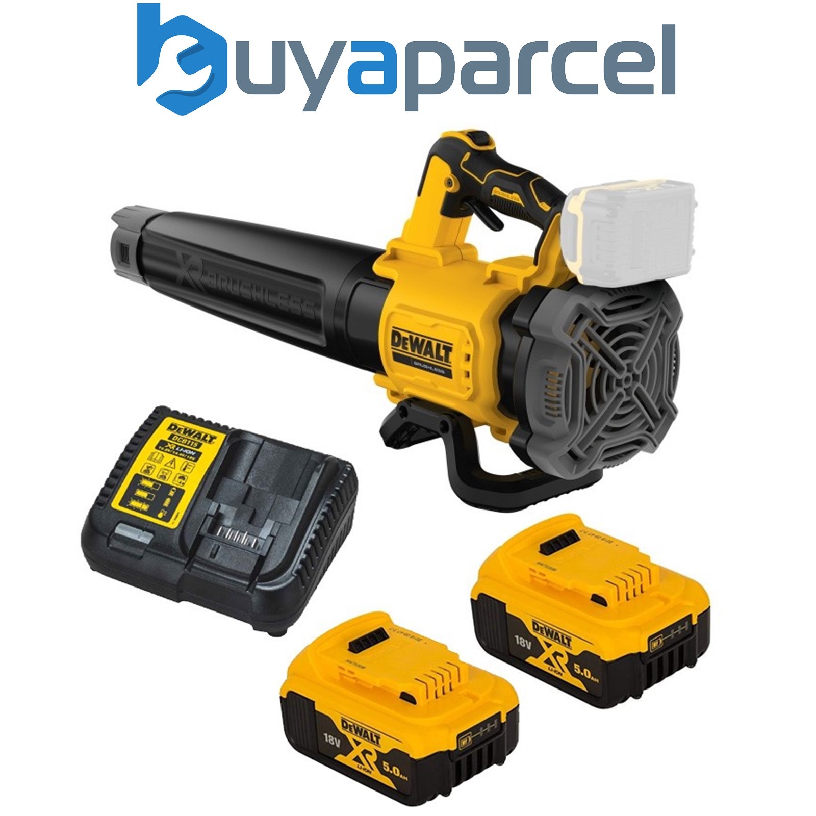 Dewalt DCMBL562P2 18v XR Brushless Axial Blower + 2 x 5.0ah Batteries + Charger