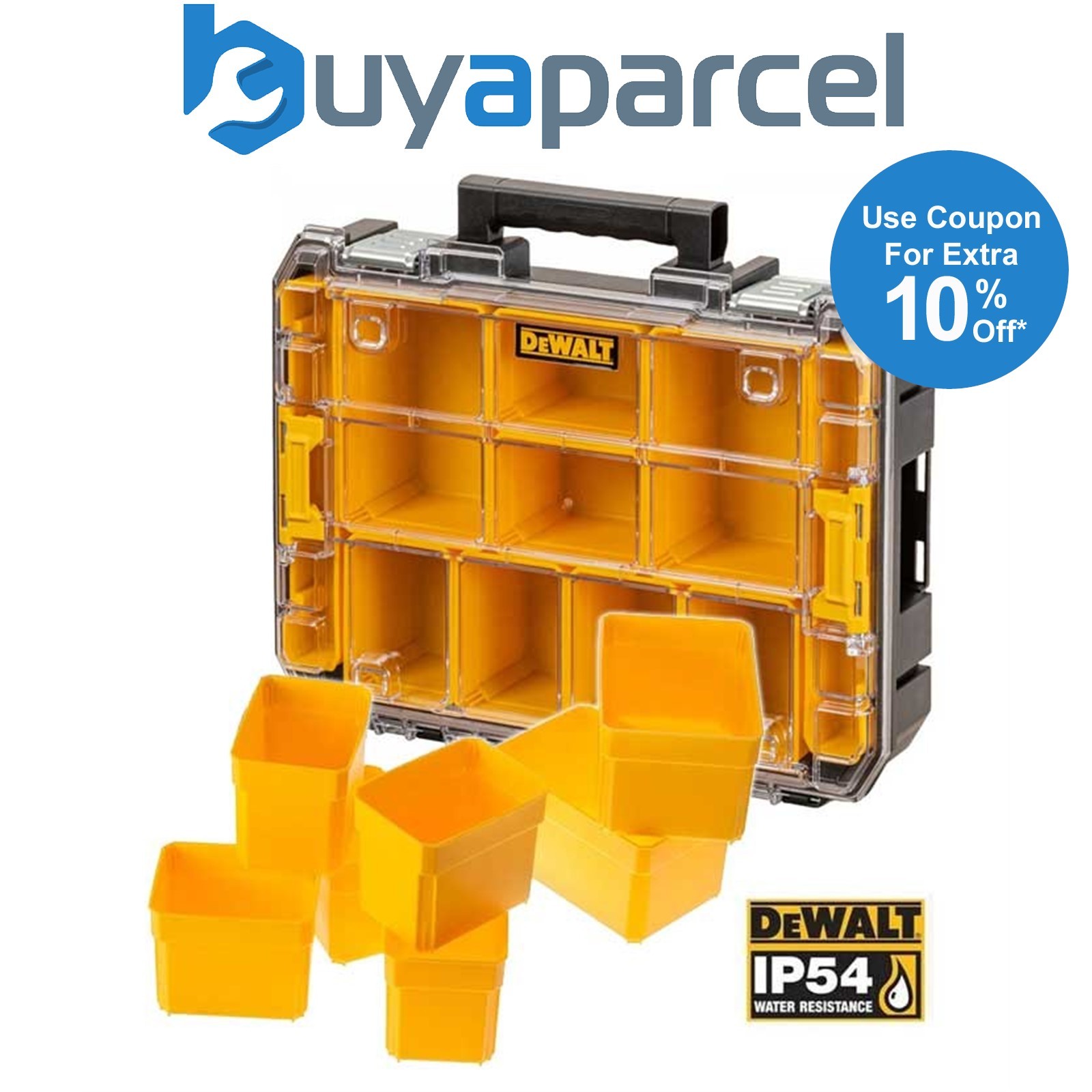 Dewalt DWST82968-1 TSTAK Watersealed Stackable Tool Fixing Organiser Case Clear