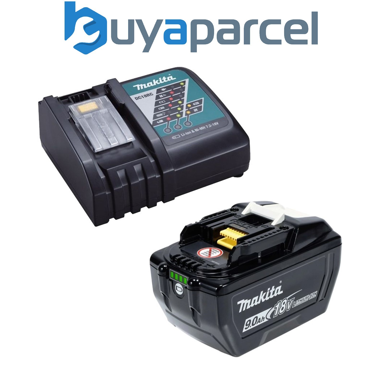 Makita BL1890 18V 9.0Ah LXT Star Lithium Battery + DC18RC Fast Charger Genuine