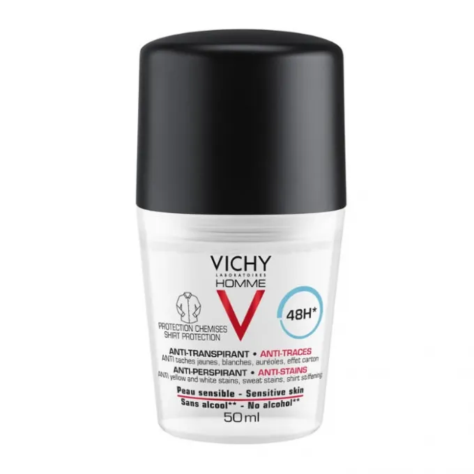 Vichy Homme Deodorant Anti-Perspirant Anti-Stains Sensitive Skin 50ml