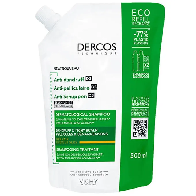 Dercos Anti-dandruff Shampoo Dry Hair Ecorefill 500ml